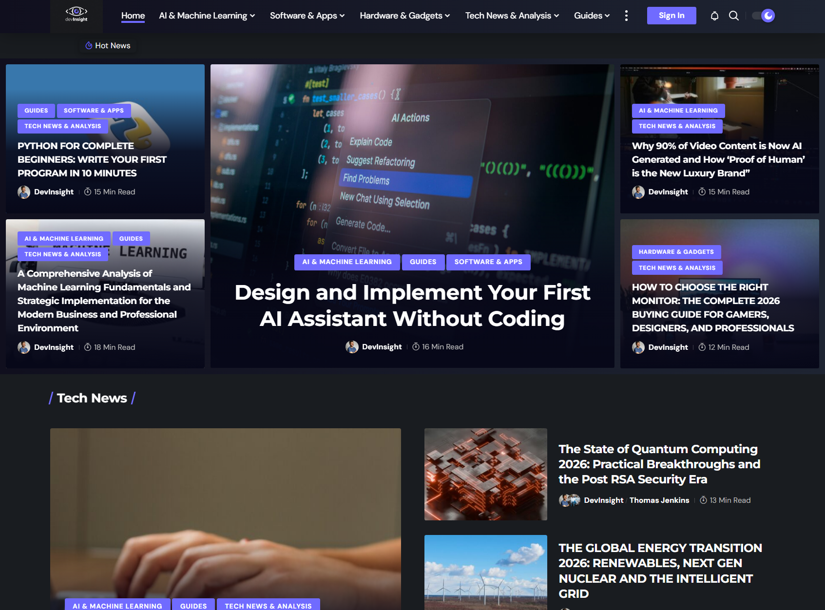 DevInsight screenshot